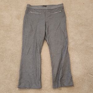 Ann Taylor Charcoal Trousers with Zipper Accents